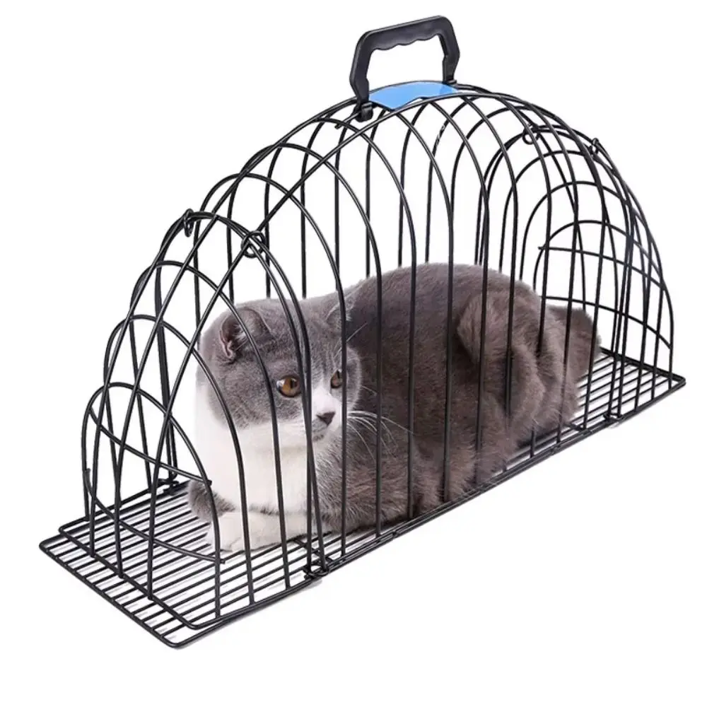 Metal Simple Cat Bath Cage Anti Seizing Fixed Wash Cat Cage Lightweight Safe Cleaning Pet Cage Cat Beauty Accessorie
