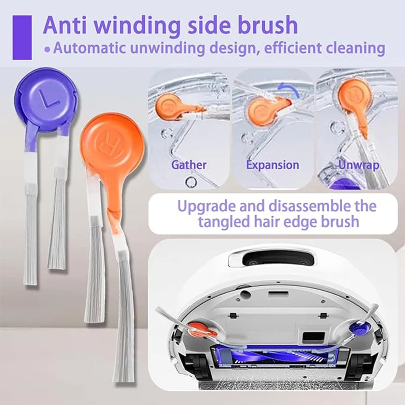 For Narwal Flow Robot Vacuum Accessories:Main Side Brush,Filter,Track Mop Cloth,dust Bags,dust bin,Sink Filter Replacement Parts view 3