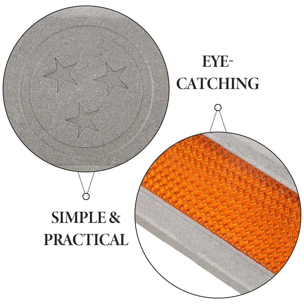 4Pcs Reflective Road Markers Cast Aluminum Raised Reflective Studs Nighttime Safety Pavement Highway Traffic Reflectors