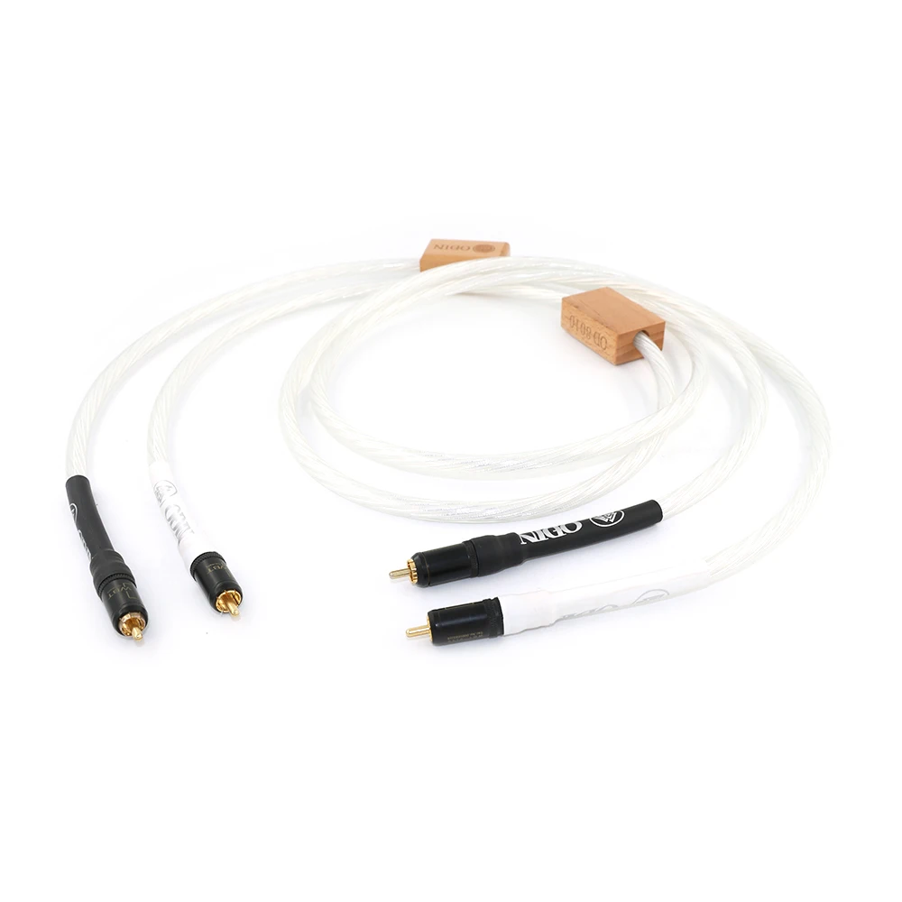 Pair Reference Interconnect RCA  Audio Cable With WBT0144  24K Gold Plated Plug