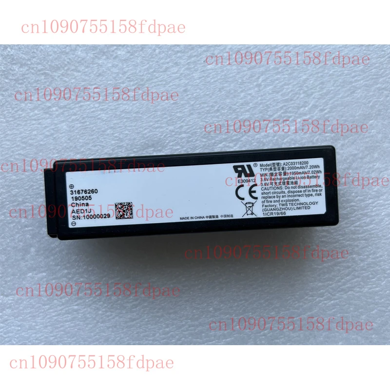 

A2C. 03118200 - New Genuine 2000mAh 3.6V Rechargeable Battery for Volvo VGM TCAM