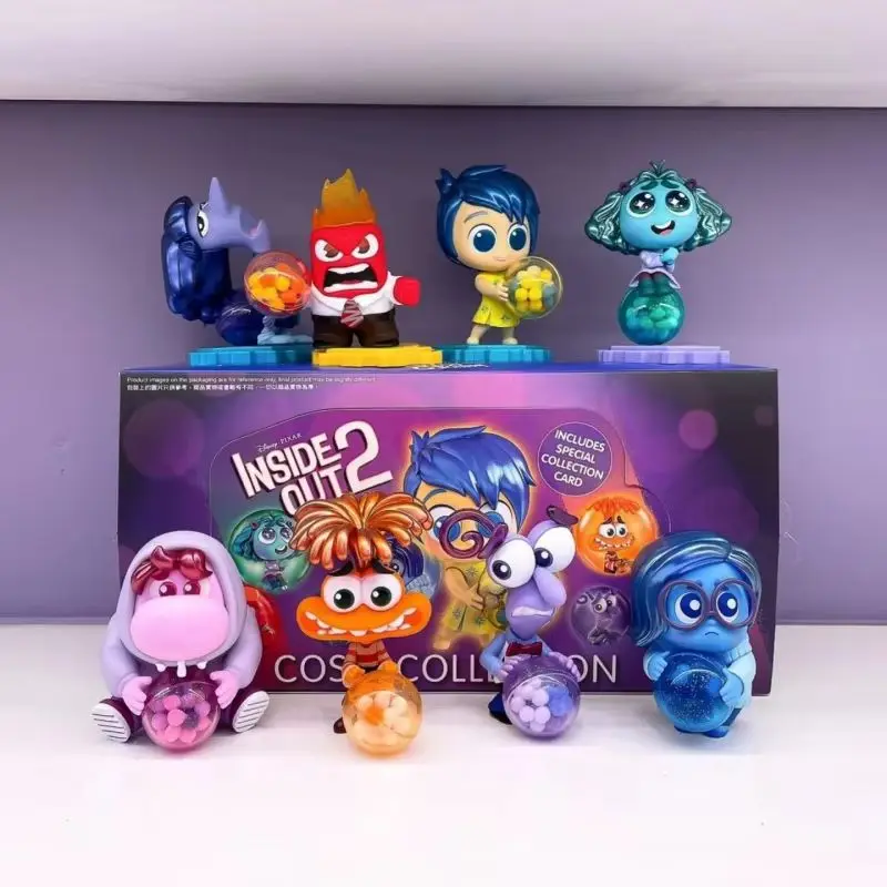 Hot Toys Cosbi Genuine Blind Box Toy Insideout2 Figure Joy Sadness Anger Disgust Collectible Figurine Doll Desktop Ornaments Toy