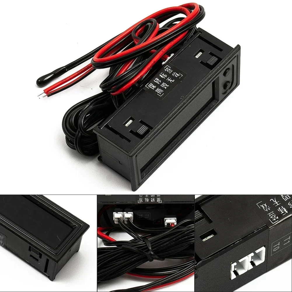 3in1 Car Thermometer Voltmeter Clock LED Digital Voltmeter Panel Meter Red Blue Green 12V For Car Motorcycle Accessories