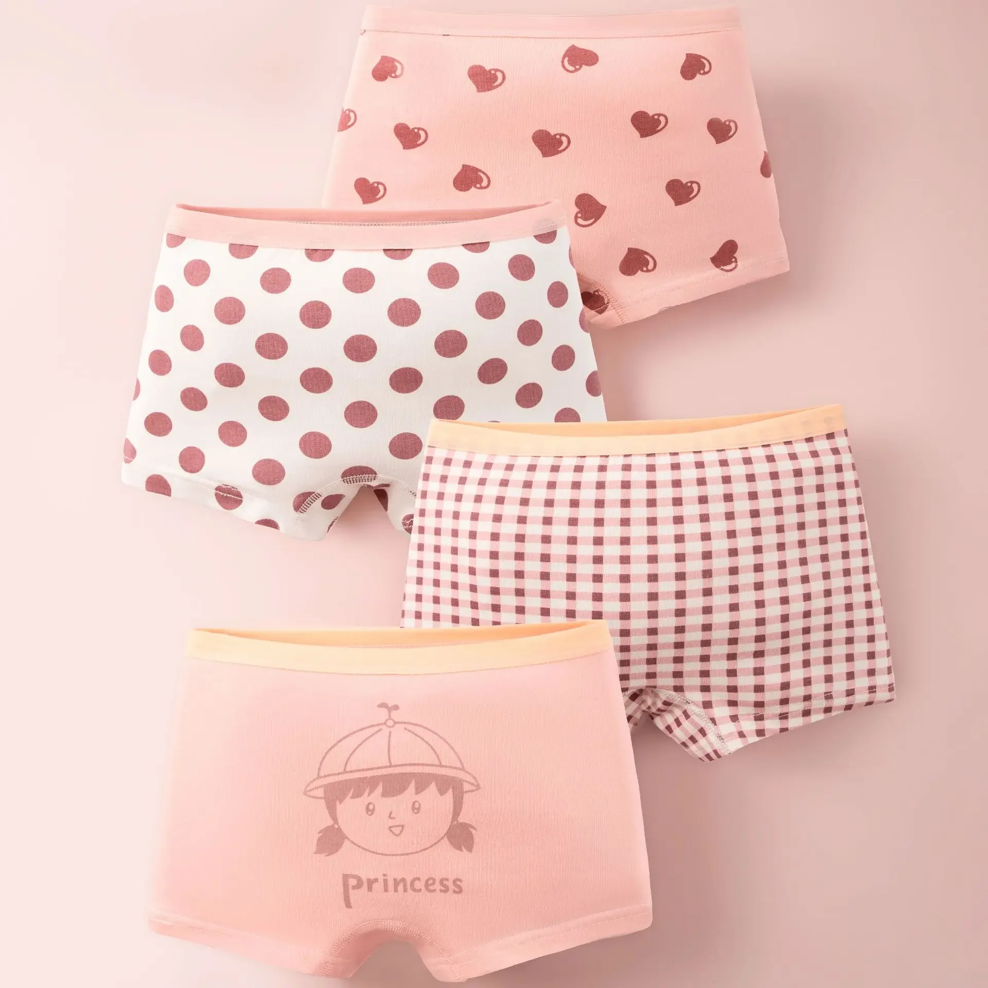 4 Pcs/Lot Kids Underwear For Girls Cotton Breathable Children Underpants Lovely Cartoon Princess Girls Briefs Panties