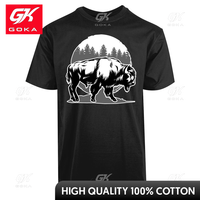 Big Bison Animal Graphic T Shirts Mens Clothing New in Tops & Tees Cotton Women Printed T-shirt Y2K Clothes Cute Funny Tshirt