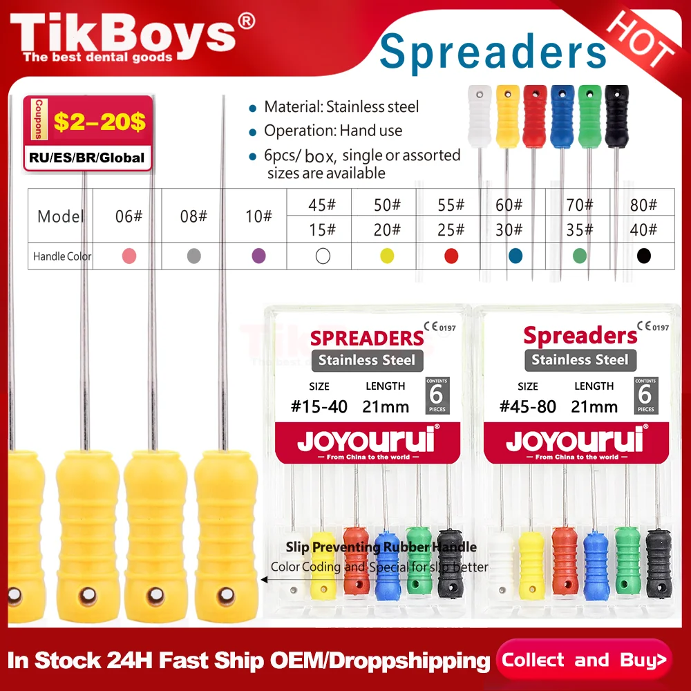 

Dental Spreaders Stainless Steel Finger Files Condensating Gutta Percha Endodontic Files Instruments Drills Dentist Equipment
