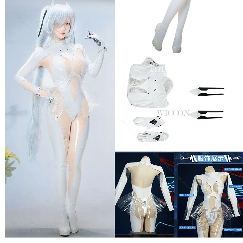 

Cinderella Cosplay Costume Anime GODDESS OF VICTORY: NIKKE Sexy Leather Full Set Jumpsuit Accessory S-XL Women Halloween Party