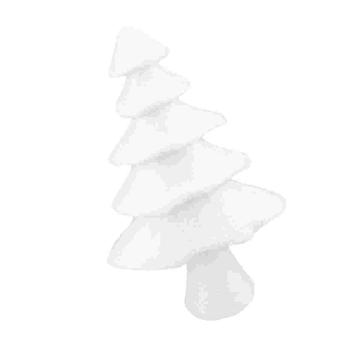 

28 Cm Unfinished Christmas Tree Decorations Children Small Foam Trees for Crafts White Ornament