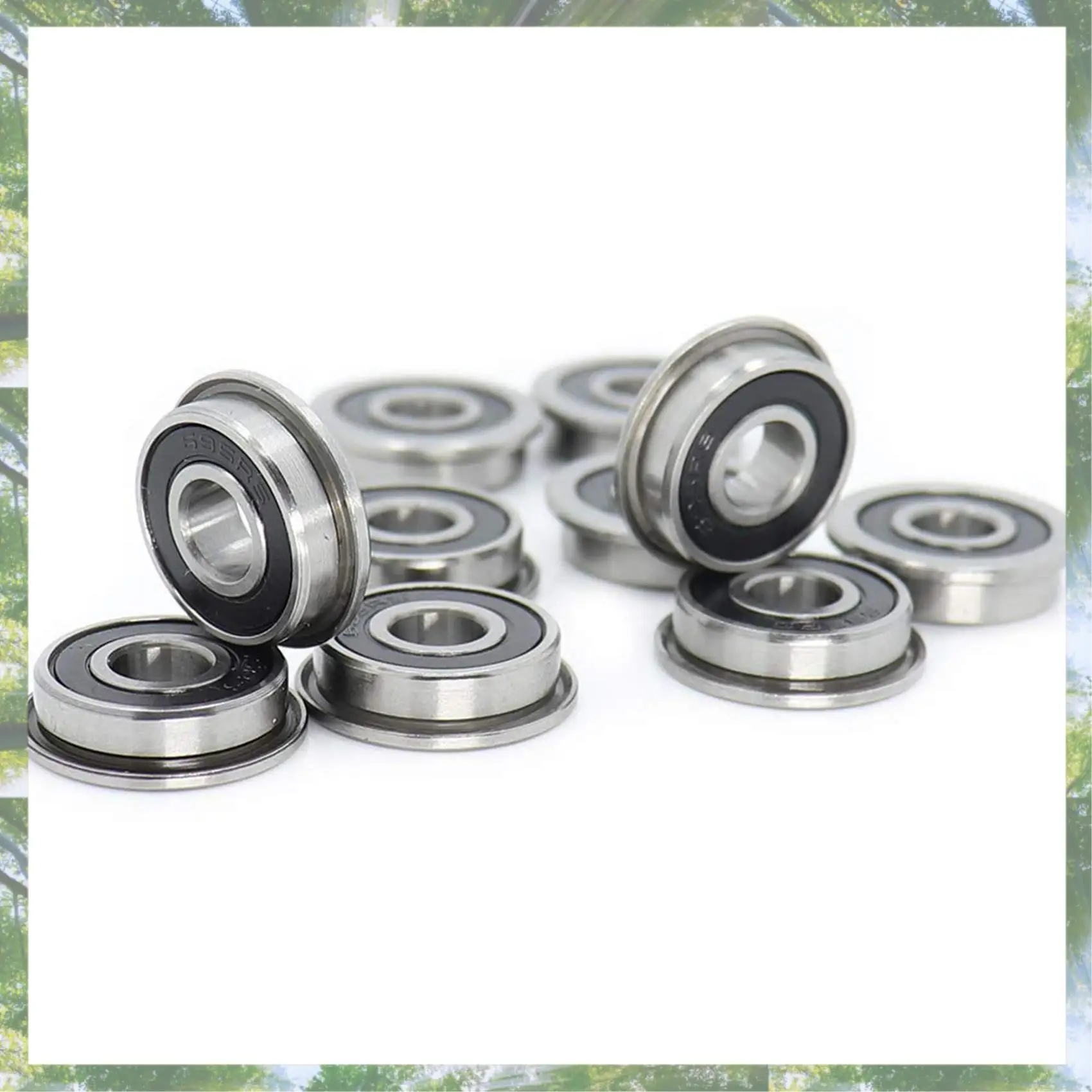 Retail 30Pcs F695-2RS Bearing 5X13x4mm Flanged Miniature Deep Groove Ball Bearings F695RS For VORON Mobius 2/3 3D Printer