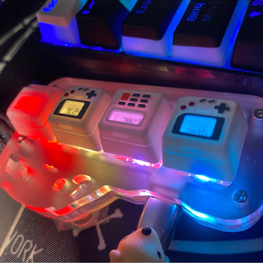 K-04 Keyboard Keycaps 3 in 1 Cute Personality Retro Key Tab Keycap For Mechanical Cute Key Cap Suit Button Personalized Keycaps