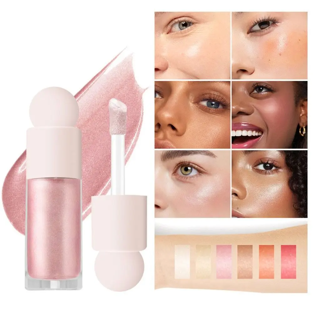 Nuovo evidenziatore liquido snellente illuminante viso luccicante fard liquido correttore trucco glitter fine