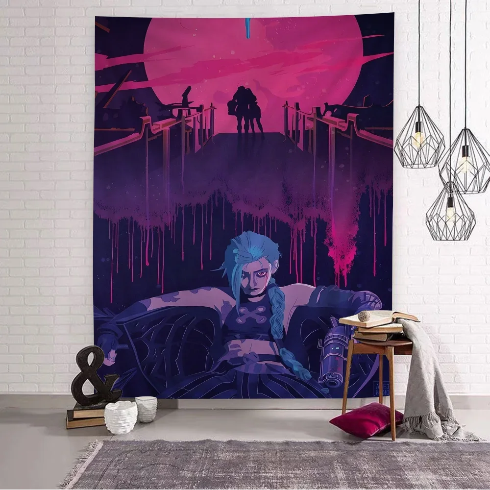 نسيج بوهيمي من رابطة الأساطير ، الشخصيات الرئيسية الفن ، شنقا لعبة أنيمي ، غامضة ، نسيج الجدار البوهيمي ، ماندالا ، جينكس