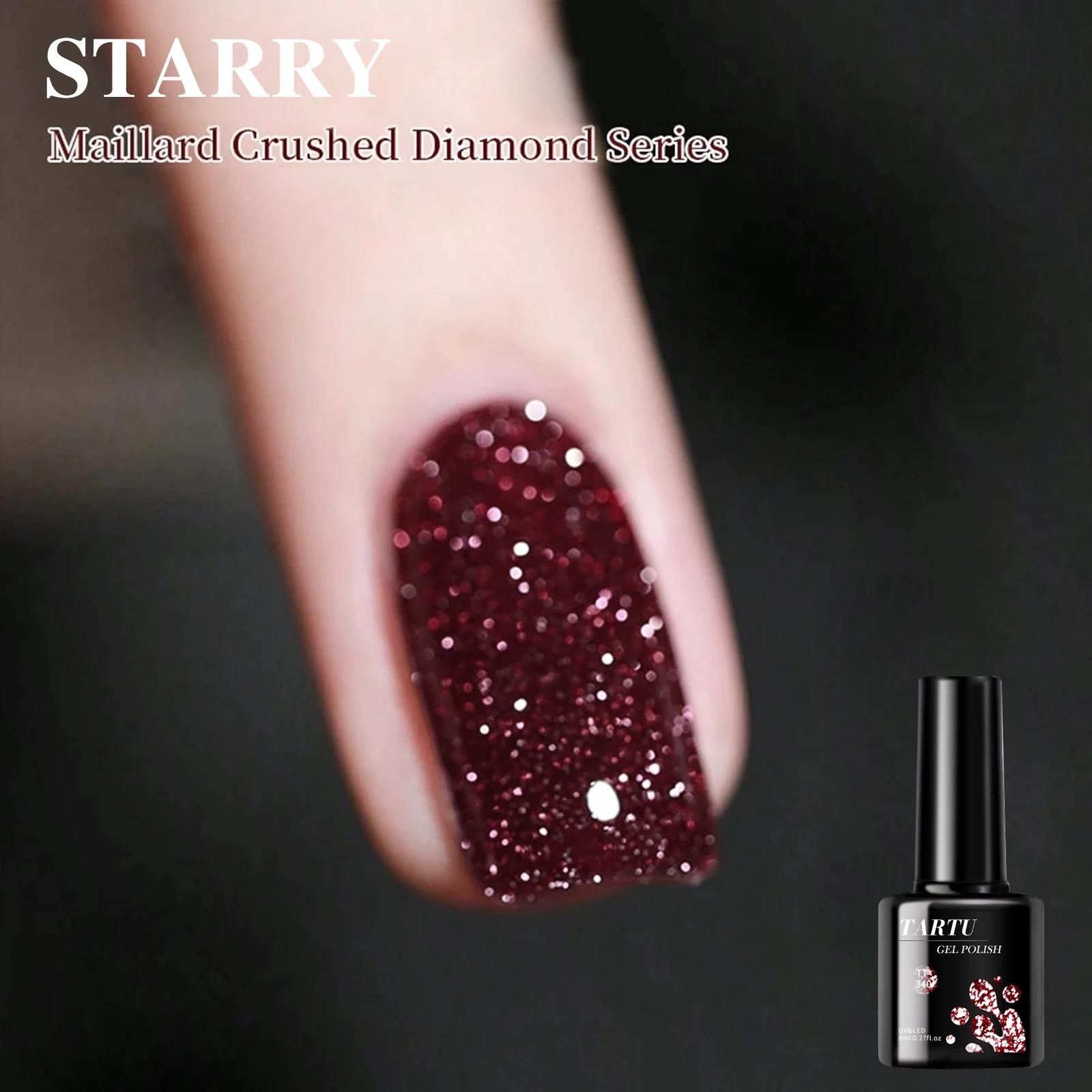 Glitter Red Black Gel Nail Polish Shiny Xmas Gel Polish UV LED Soak Off Manicure DIY Salon Decoration Gifts Women Christmas