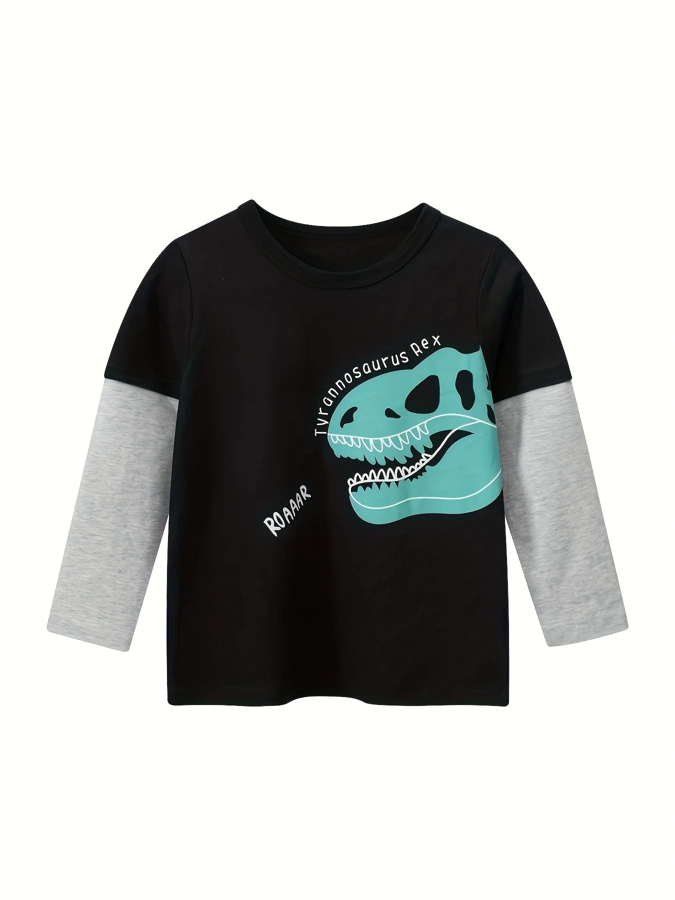 Toddler Boys Long Sleeve Basic T-Shirt Cotton Casual Round Neck Top Kids Spring Summer Clothes