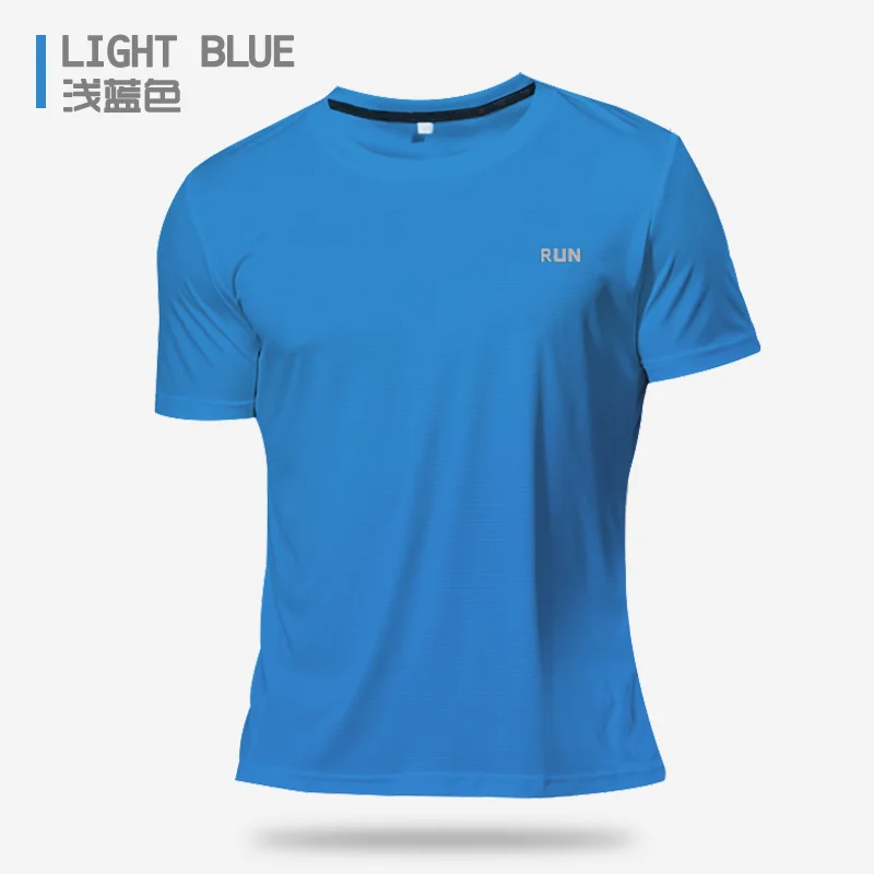 Men\'s Fitness Shirt Trainer Running T-Shirt Multicolor Summer Short Sleeve Shirt High Quality Gym Jerseys Breathable Sportswear