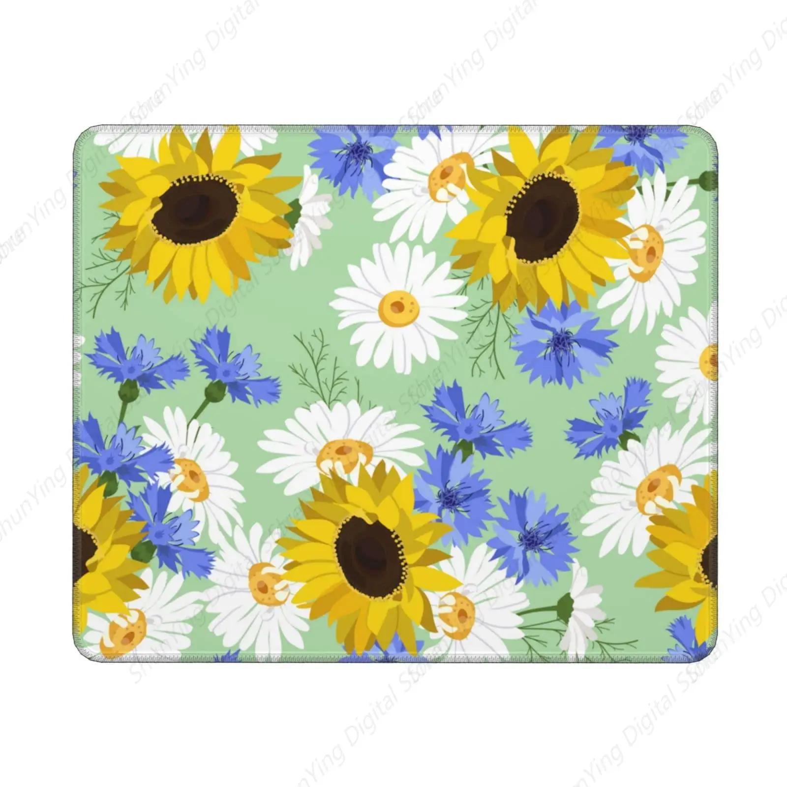 

Mouse Pad With Cute Sunflower And White Chrysanthemum Printed Square Anti Slip Mouse Pad Suitable For Office And Home Laptops