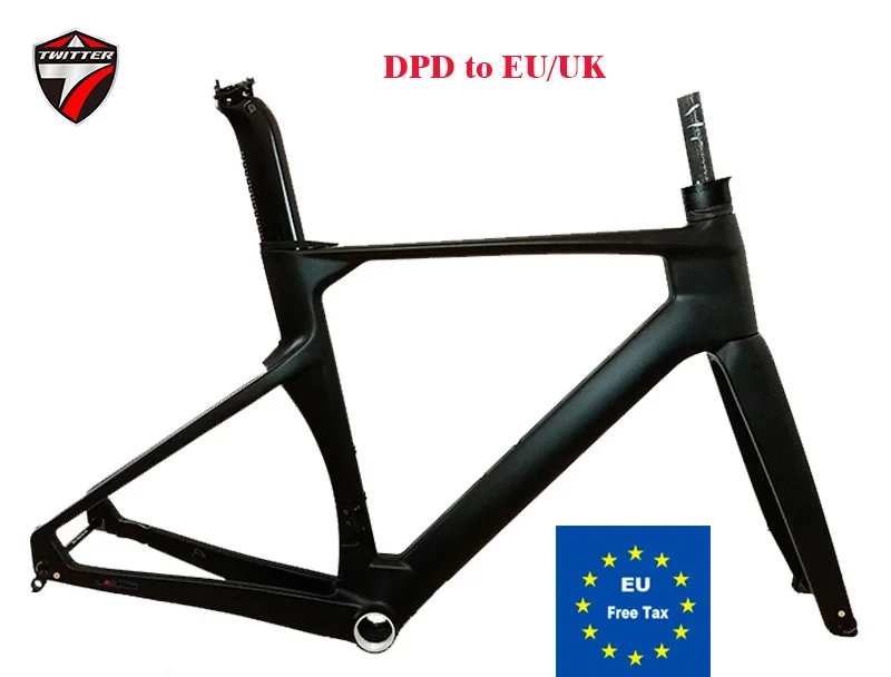 Carbon Racing Bike Frame Fork, R10 Thru Axle, 12x142mm Disc Brake, Road Frameset 12x100mm Inner Cable, Super Light, 700CX28C