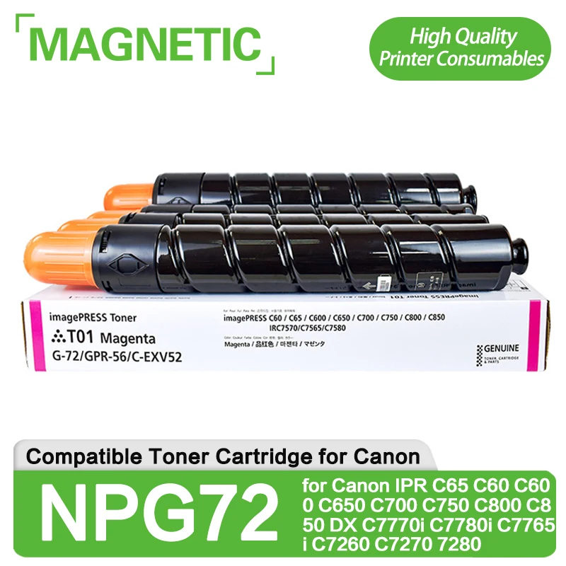 

T01 T07 NPG72 Color Toner Cartridge for Canon IPR C65 C60 C600 C650 C700 C750 C800 C850 DX C7770i C7780i C7765i C7260 C7270 7280