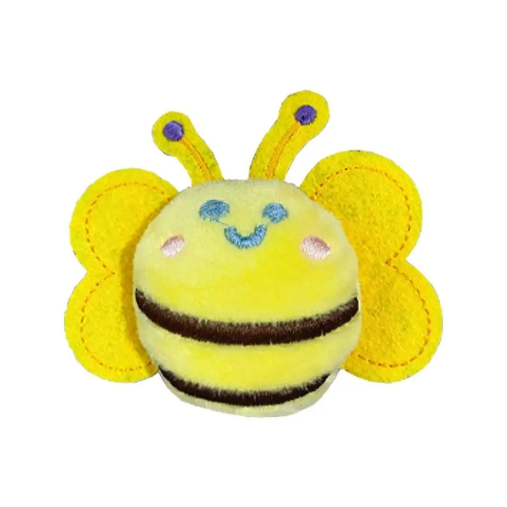 Little Bee Shape Bee Plush Keychain Cartoon Stuffed Cotton Bee Doll Bag Pendant Cute Funny Bee Plush Brooch Bag Pendant