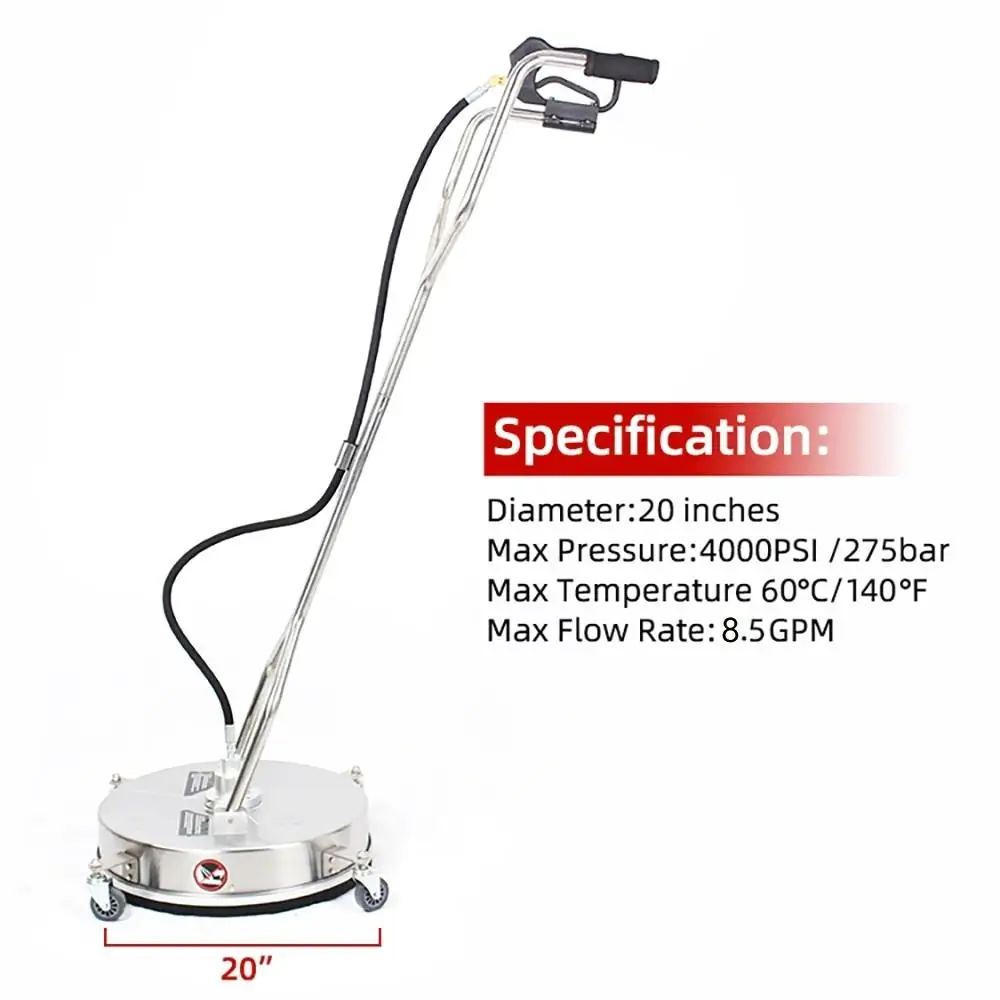 20in 4000PSI High-Pressure Floor Cleaner - Heavy Duty Surface Cleaning Tool