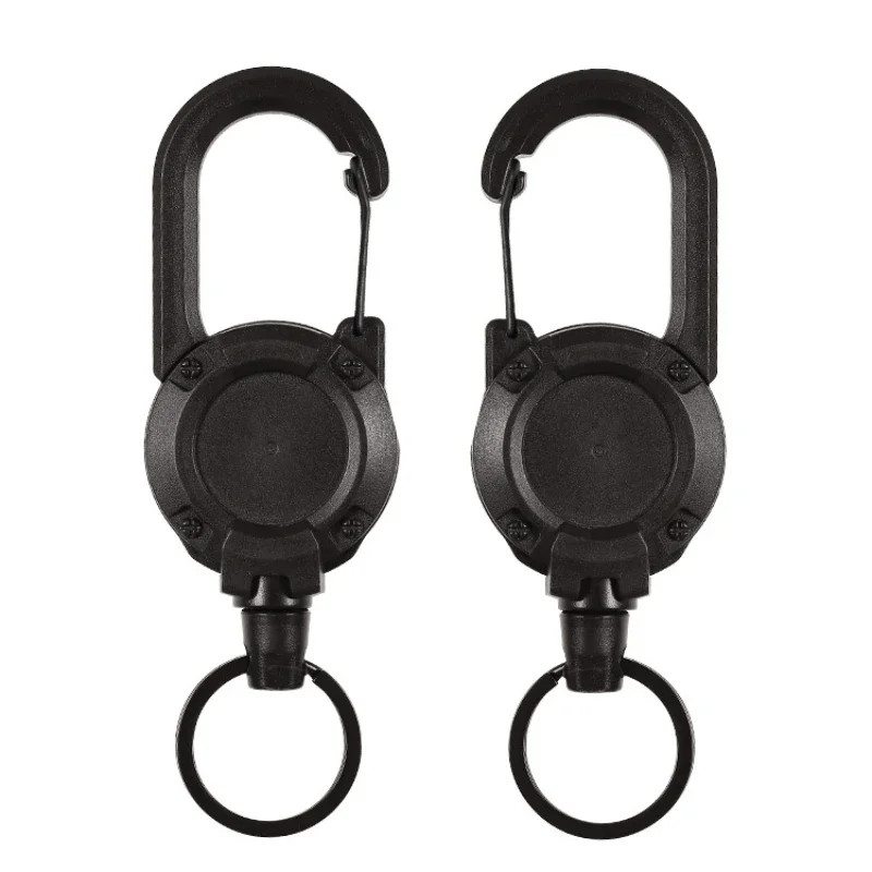 

High Quality Keychain Holder Retractable 60cm Steel Cord Multi-functional Badge Reels Outdoor Convenient Key Chain Hooks