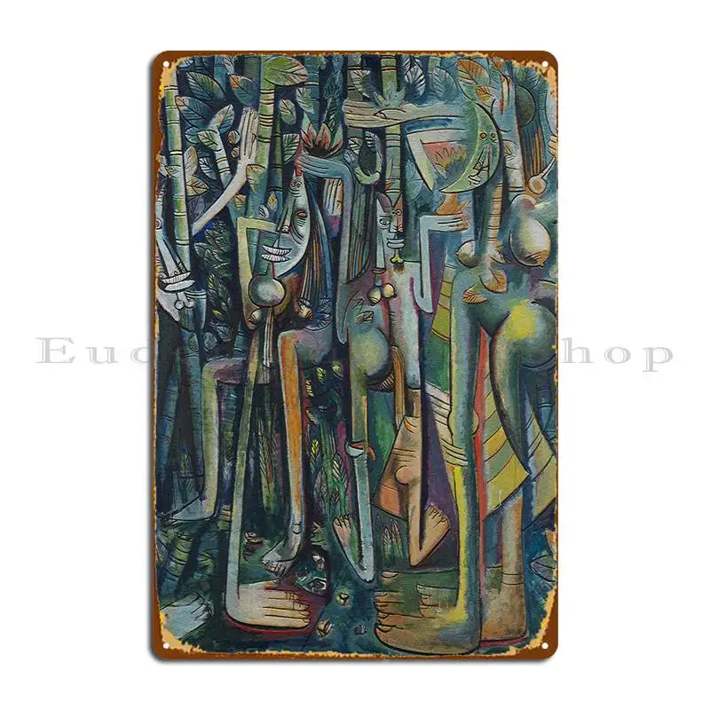 Металлический плакат Wifredo Lam Jungle 1943, домашний настенный кинотеатр с индивидуальной печатью, жестяной плакат для кинотеатра