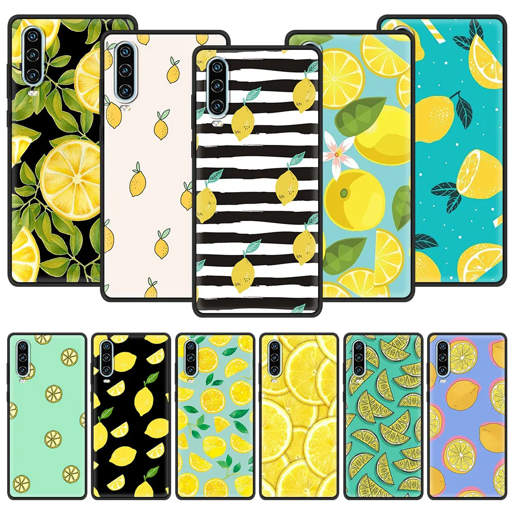 Funda de teléfono suave Mediterranean Lemon para Huawei P30 Lite P50 Pro P20 P40 Lite E P Smart Z 2021 Y6 Y7 Y9 2019 Y6p Y9s Y7a