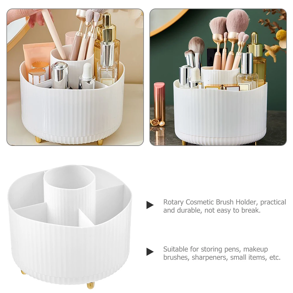 

Rotary Brush Holder 360° Rotating Makeup Brush Storage Organizer Desktop Pen Holder For Home Office