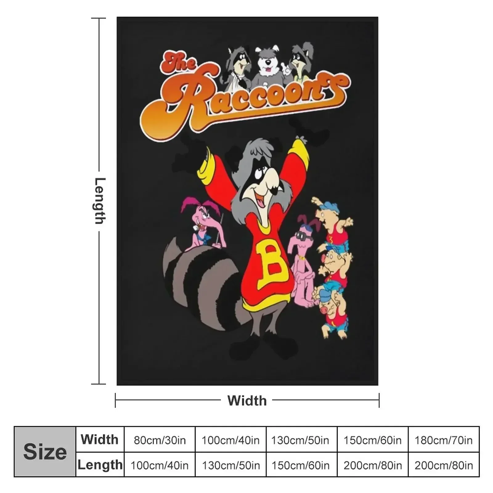 The Raccoons Cartoon Essential T-Shirt Copy.png Throw Blanket Comforter funny gift Sleeping Bag Giant Sofa Nap Blankets