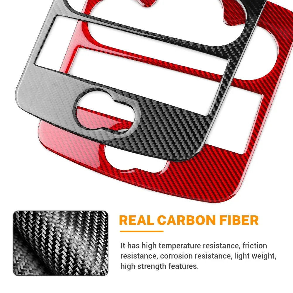 Carbon Fiber For Renault Clio 3 MK3 2006-2012 Car Center Console Dashboard Trim Radio AC CD Panel Cover Sticker Auto Accessories