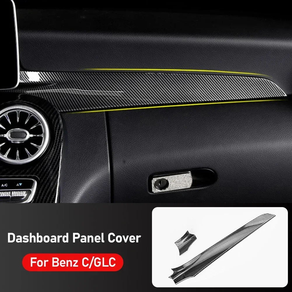 Carbon Fiber ABS Center Console Dashboard Trim Cover for Mercedes Benz 15-21 C W205 16-21 GLC X25 Car Accessories