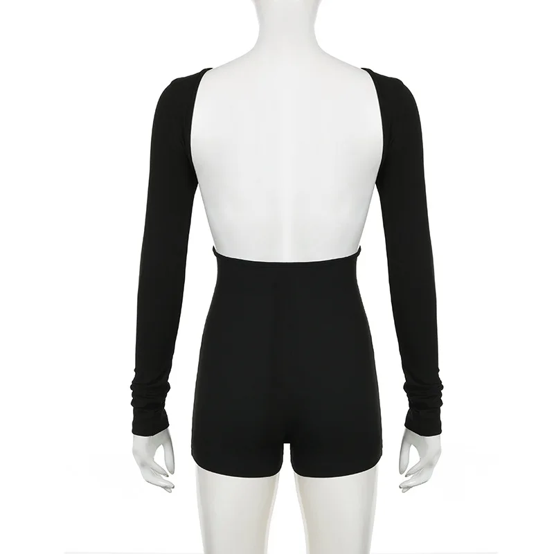 JHJN горячий милый сексуальный комбинезон для ночного клуба с открытой спиной, шорты, эластичный костюм для пикантной девушки, элитный бренд