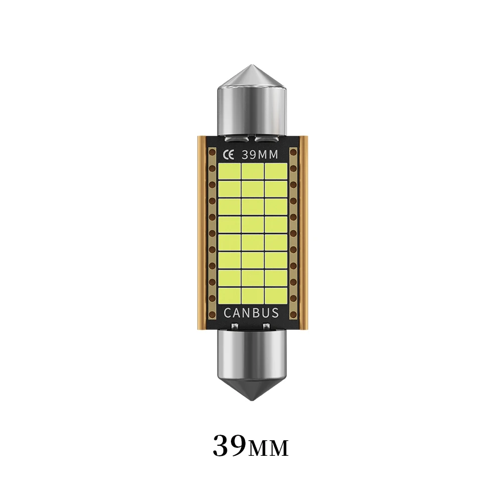 Flimmerfreie C5W C10W Soffitten-LED-Leuchte mit integriertem CANBUS-Widerstand 31mm 36mm 39mm 42mm Hohe Lumen Weiß Auto-Dachleseleuchte