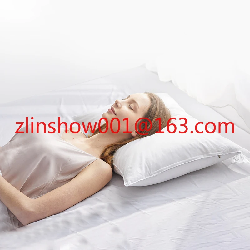 

Настоящая горячая распродажа, 100% подушка с гусиными перьями, стандартная антибактериальная элегантная пятизвездочная подушка из гусиных перьев для отеля