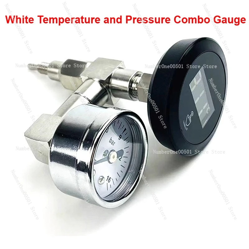 E61 Semi-Automatic Espresso Machine Group Head Pressure Gauge and Thermometer Conversion Kit