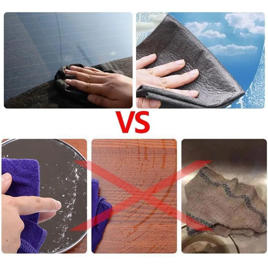 10 قطع من قماش التنظيف السحري لمسح الزجاج دون ترك علامات، لا يوجد علامة مائية لمسح الزجاج لمسح قطعة أثرية للمرآة #5