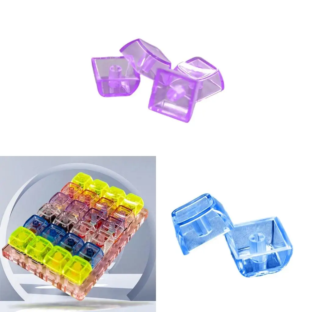 

Набор из 10 прозрачных колпачков для клавиш XDA для механической клавиатуры, пустые колпачки для клавиш