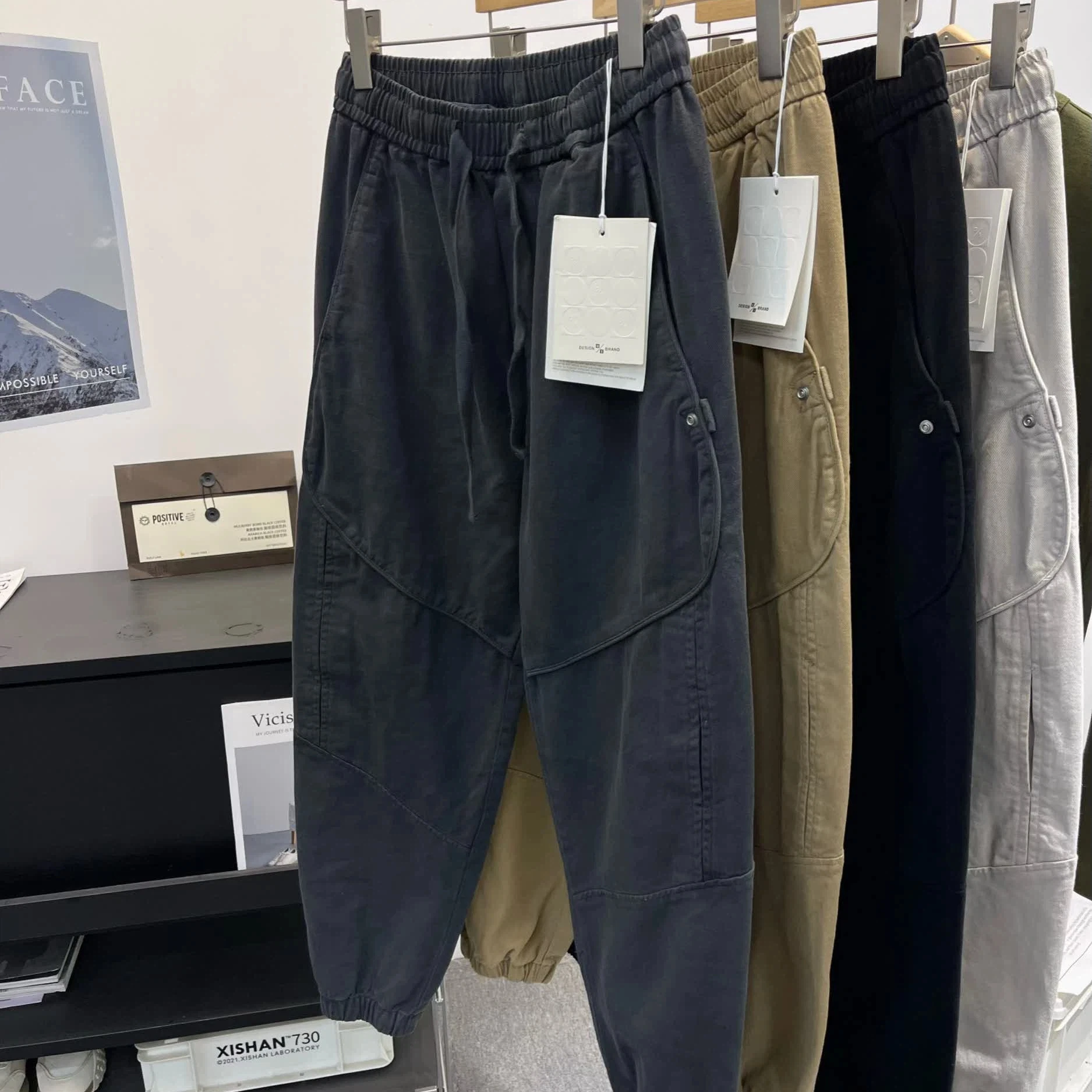 

Мужские винтажные брюки-карго в американском ретро-стиле, весна 2026, из 100% хлопка, с эффектом потертости, на эластичном поясе, свободные джоггеры