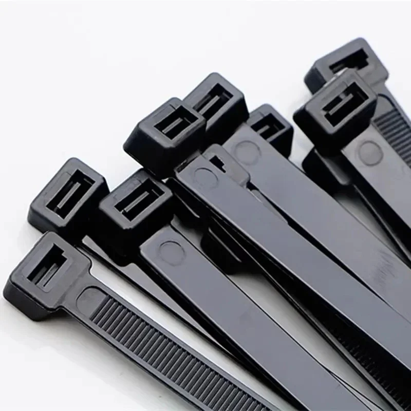 250/500/1000Pcs Self-locking White Black Plastic Nylon cable Zip Ties Fastening Ring Nylon Clamp strap with lock 3*100 4*300MM