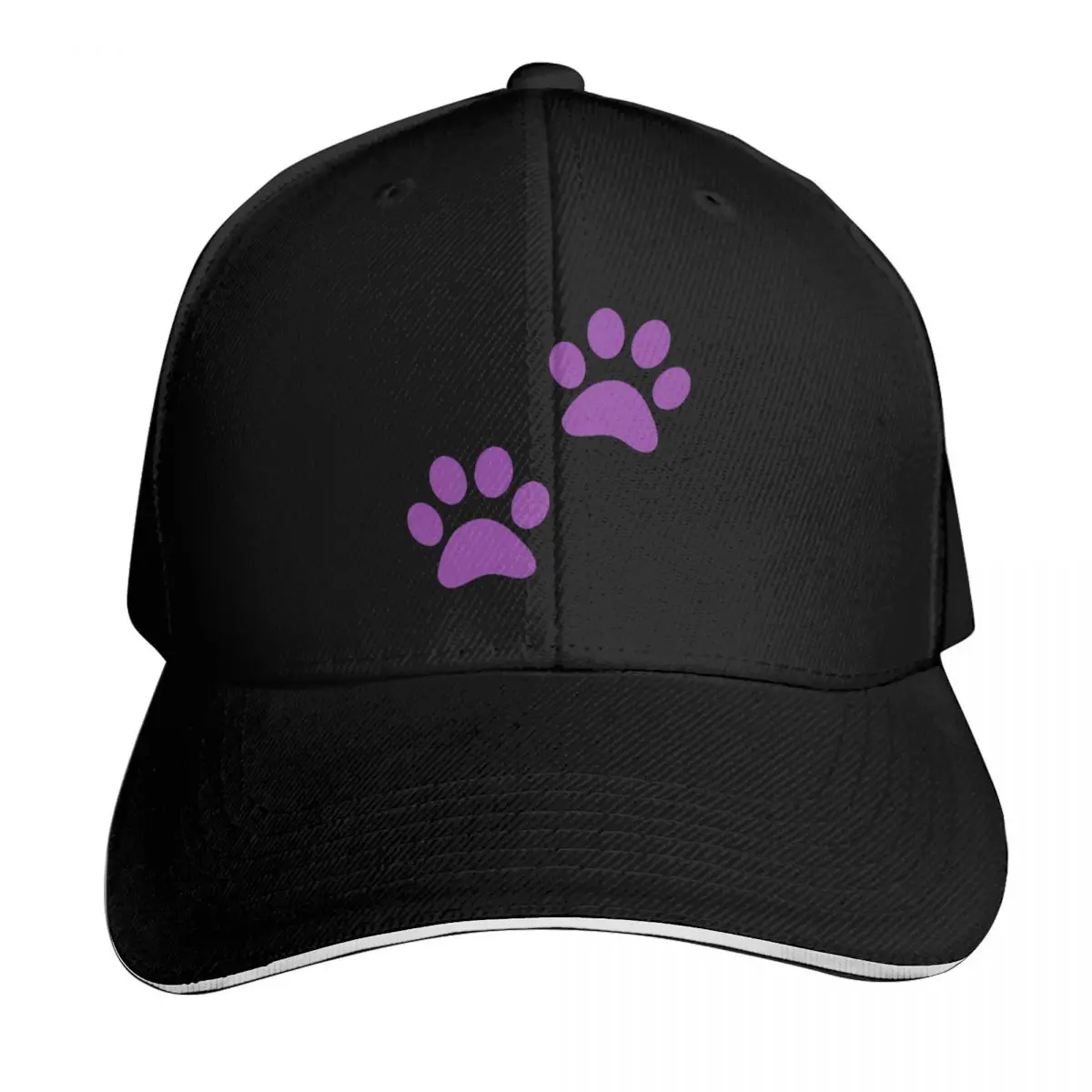 Solid Violet Color Baseball Cap Snapback Flat Bill Strapback Dad Hat Six Panel Structured Crown
