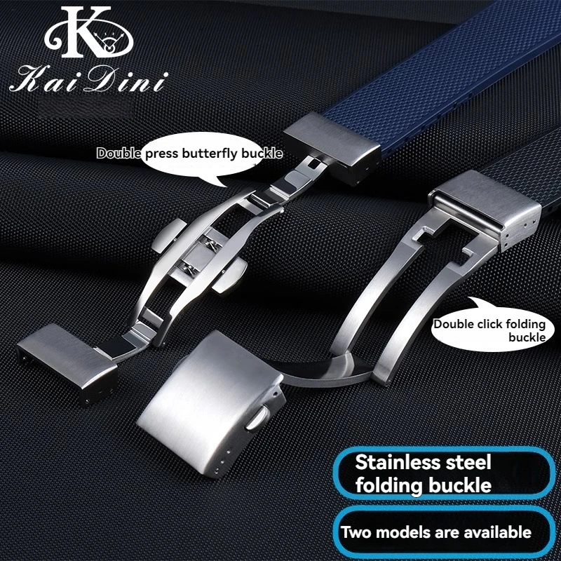 Per Longines Comcast cinturino in gomma L3.781 642 742 782 sport da uomo immersioni in silicone 21mm cinturino con fibbia pieghevole braccialetto blu