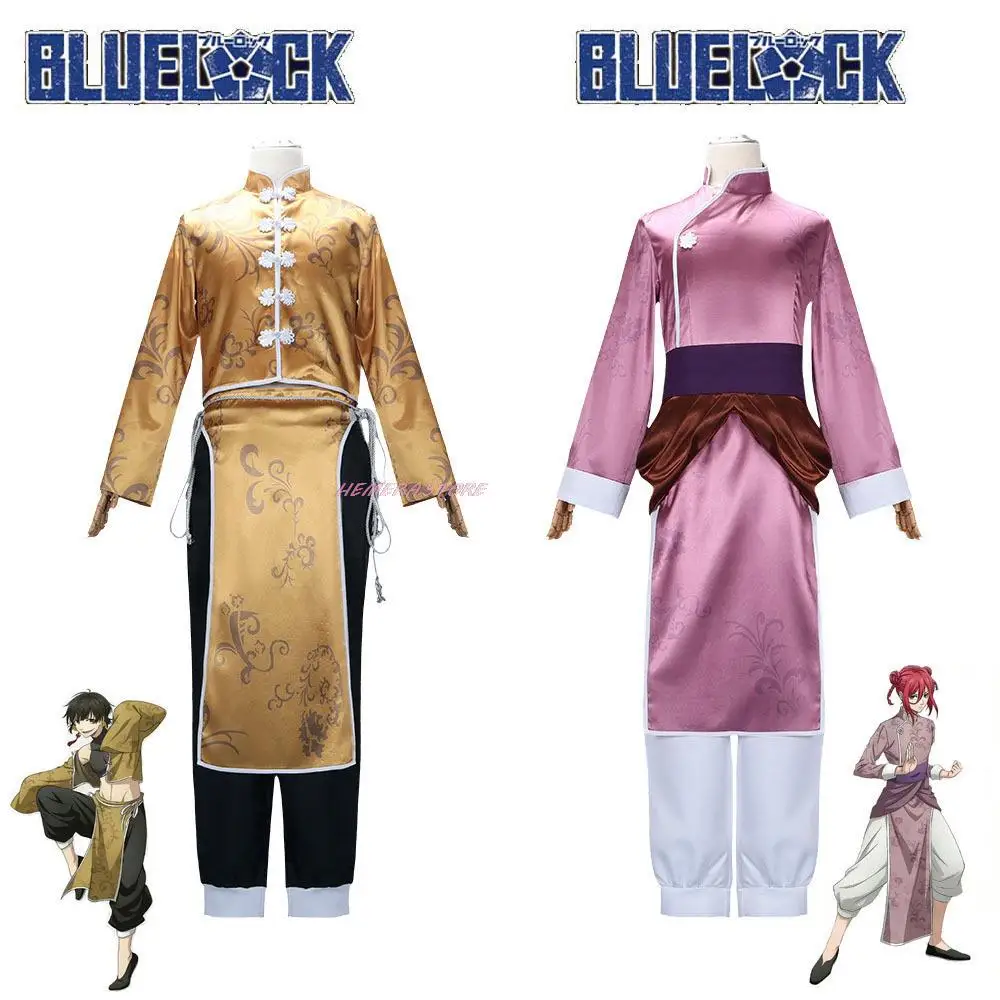 Anime Blue Lock Bachira Cosplay Costume Chinese Ancient Costume Kung Fu Tang Suit BLUELOCK Cosplay Costume Gift Outfit COS