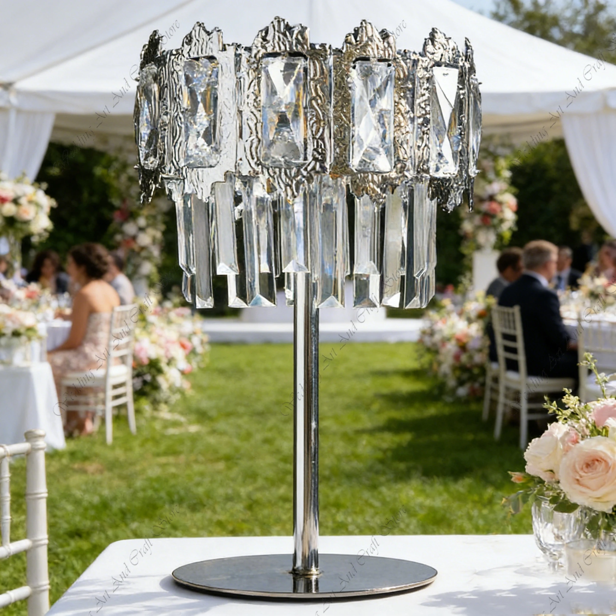 

10pcs f330 80-120cm Wedding Aisle Props Table Decorations Metal Flower Stands Metal Pedestal Crystal Pendant for Wedding ivy777