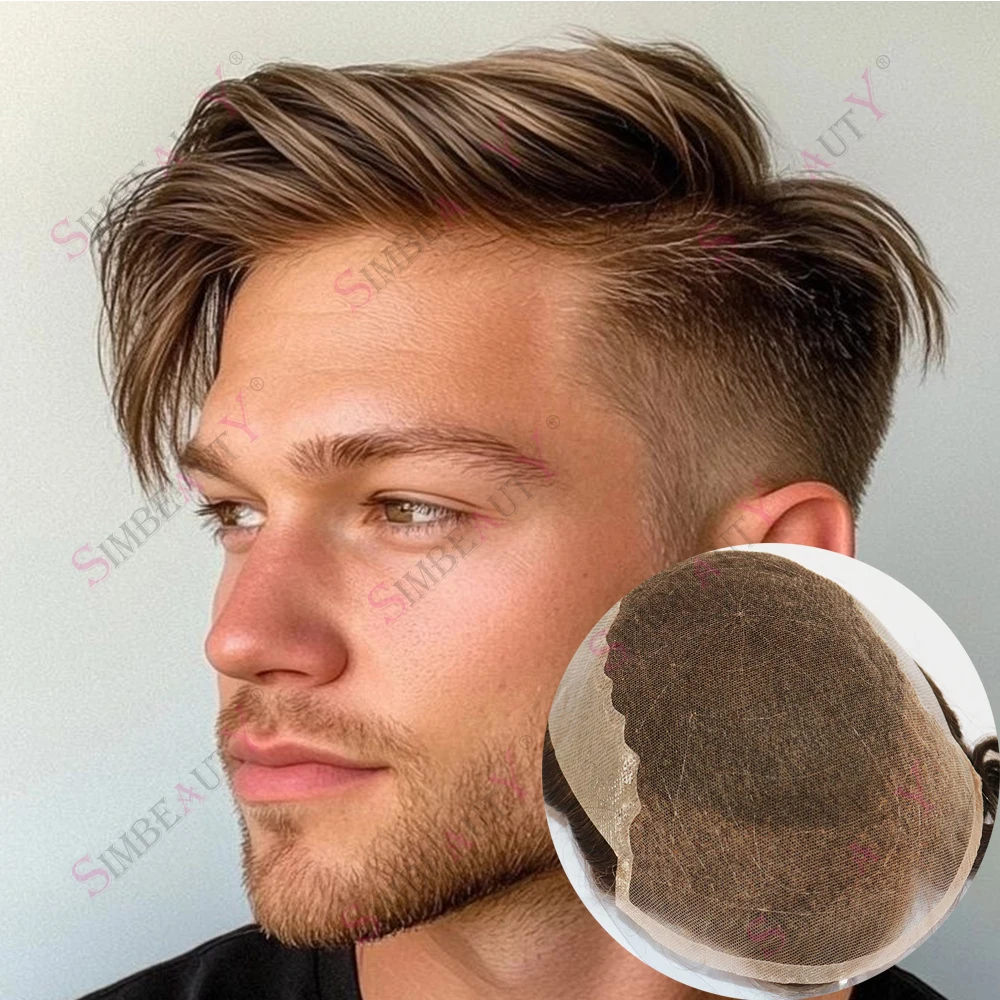 

Необнаружимый швейцарский кружевной парик из искусственной кожи Q6, мужские натуральные волосы, человеческие волосы 18 # 22р # Пепельно-русый коричнево-серый 1b30 Дышащие шиньоны