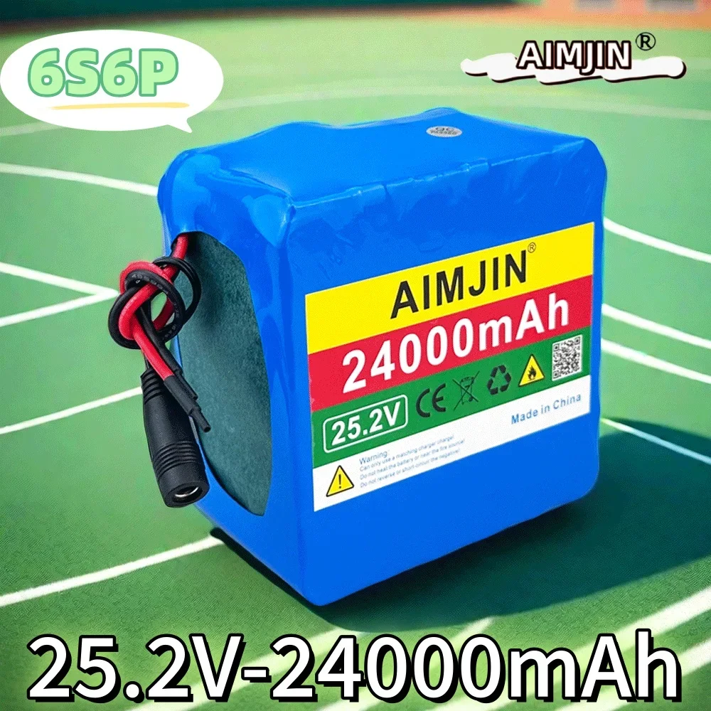 24000mAh 25.2V 6S6P Large-Capacity Lithium Battery Pack ,For E-Bike Scooter+Charger