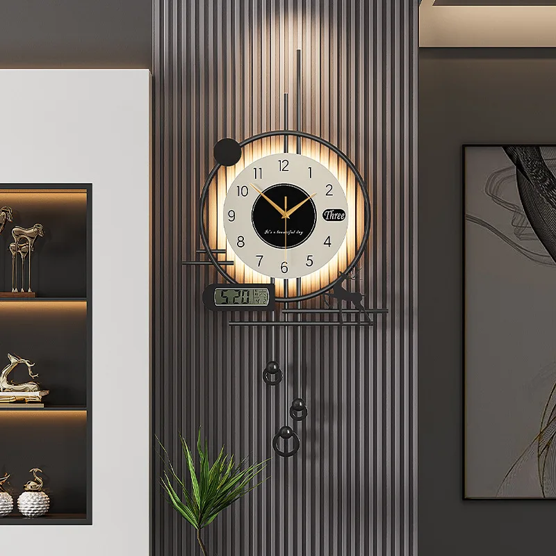 

Minimalist Wall Clocks Luxury Silent Wall Clock Modern Calendar Design Clock Living Room Watches Home Decoration Accessories