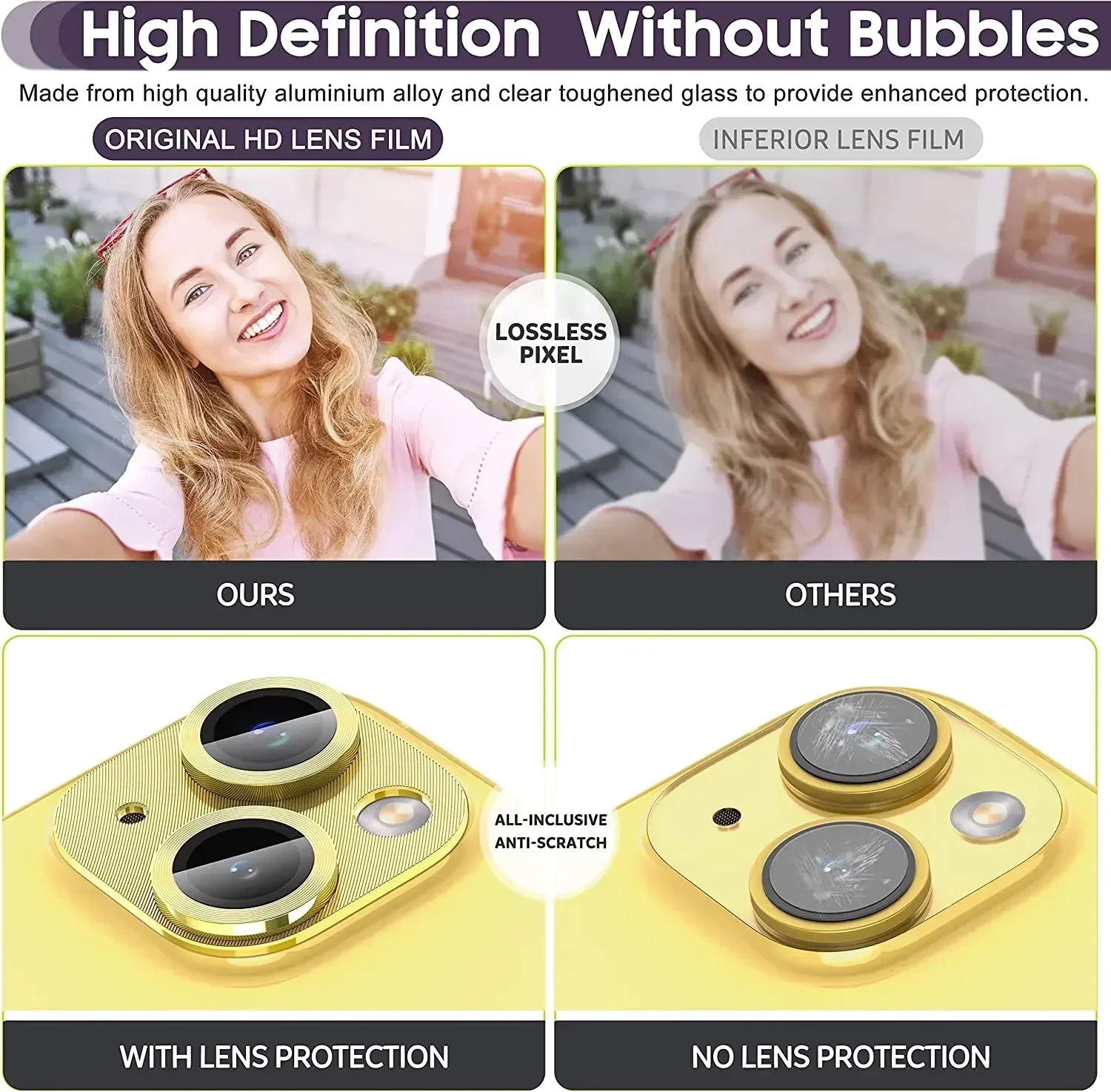 금속 카메라 렌즈 보호대 커버, 강화 유리 보호 액세서리, 아이폰 14 플러스, 13 프로 맥스, 12 미니, 14 프로