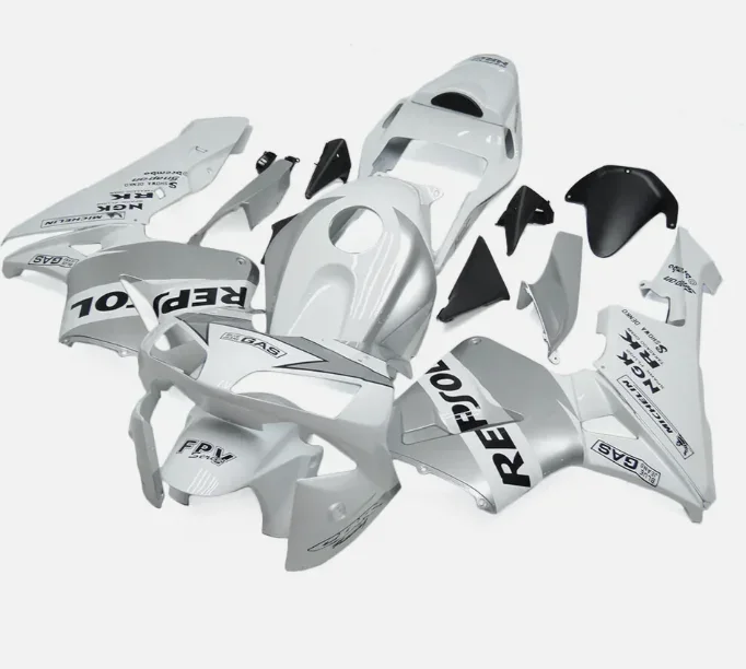 White Silver motocycle Fairings Kit Injection with front windshield Fairings screws For Honda CBR600RR F5 2005-06 CBR600 RR F5