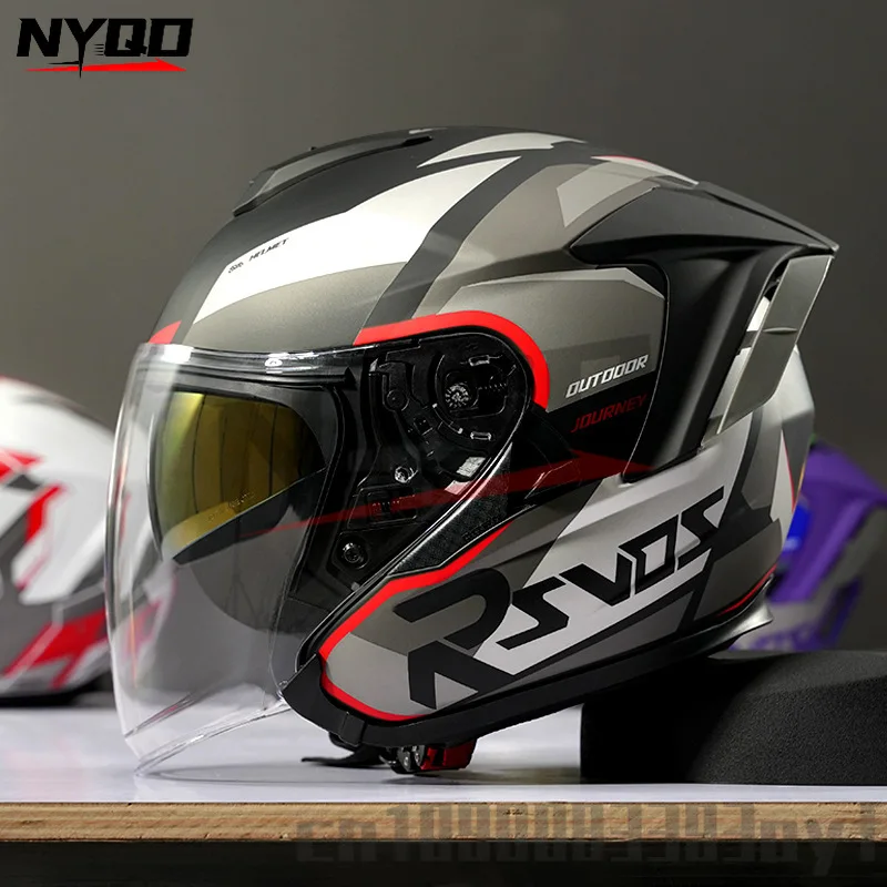 Ryzen motorcycle helmet for men's and women's 3/4 helmet motorcycle half helmet cascos para moto casco moto - Image 2