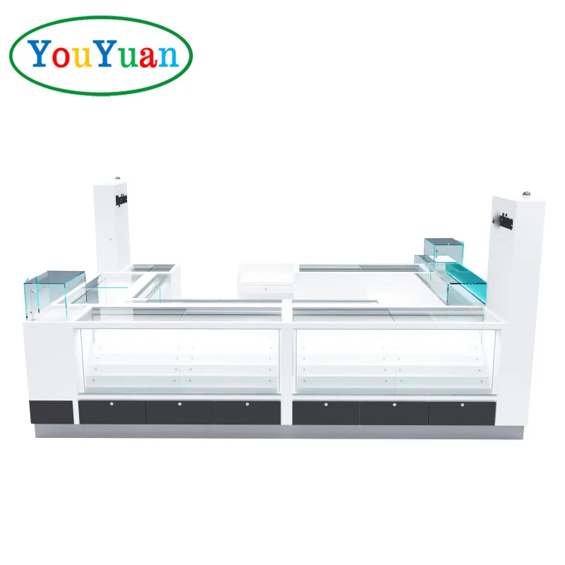 Contador de vidro personalizado para celular, Shop Counter, Design, Store Racks